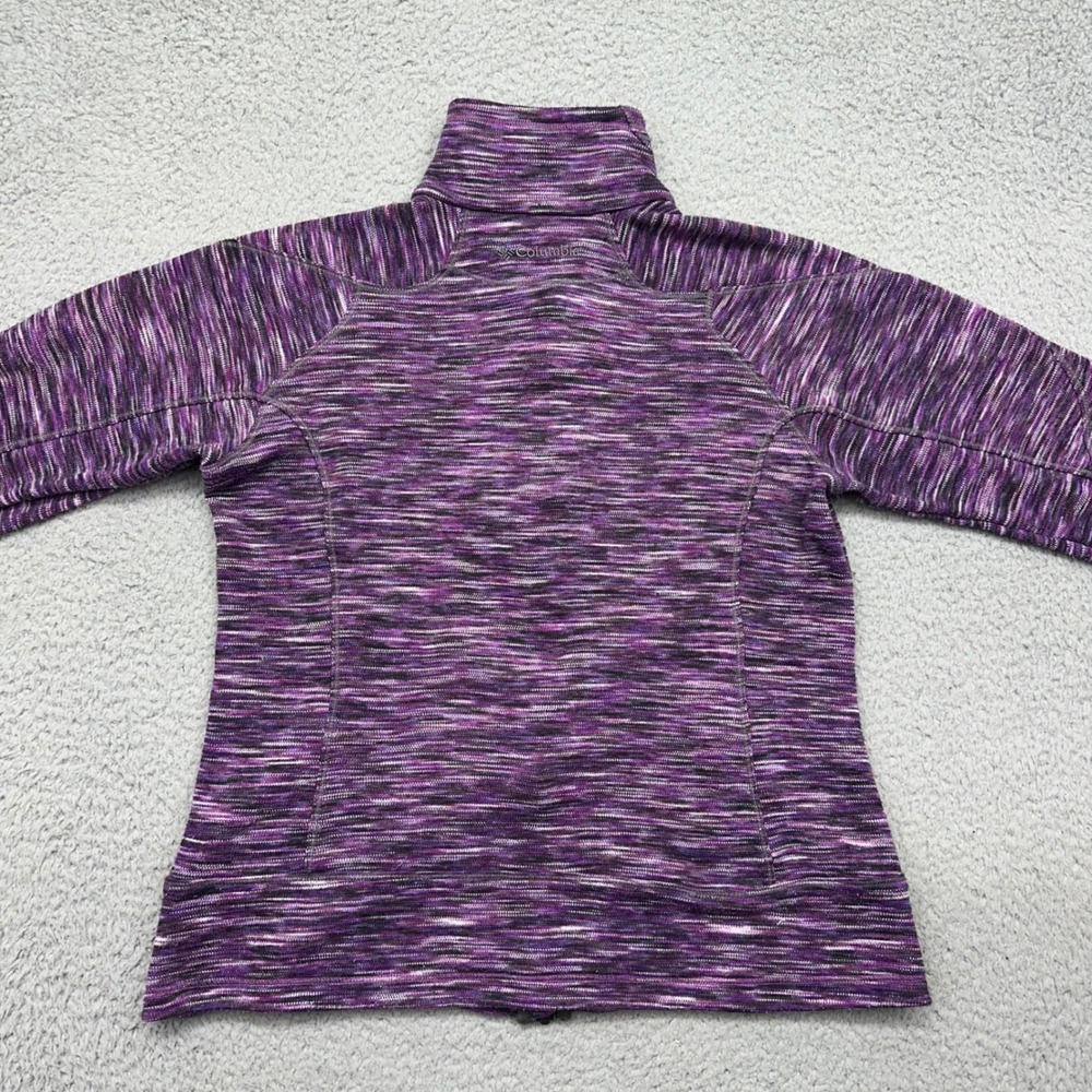 Columbia Sportswear AL6109 Womens Small Purple Multicolor Full Zip Fleece Jacket - Picture 9 of 12